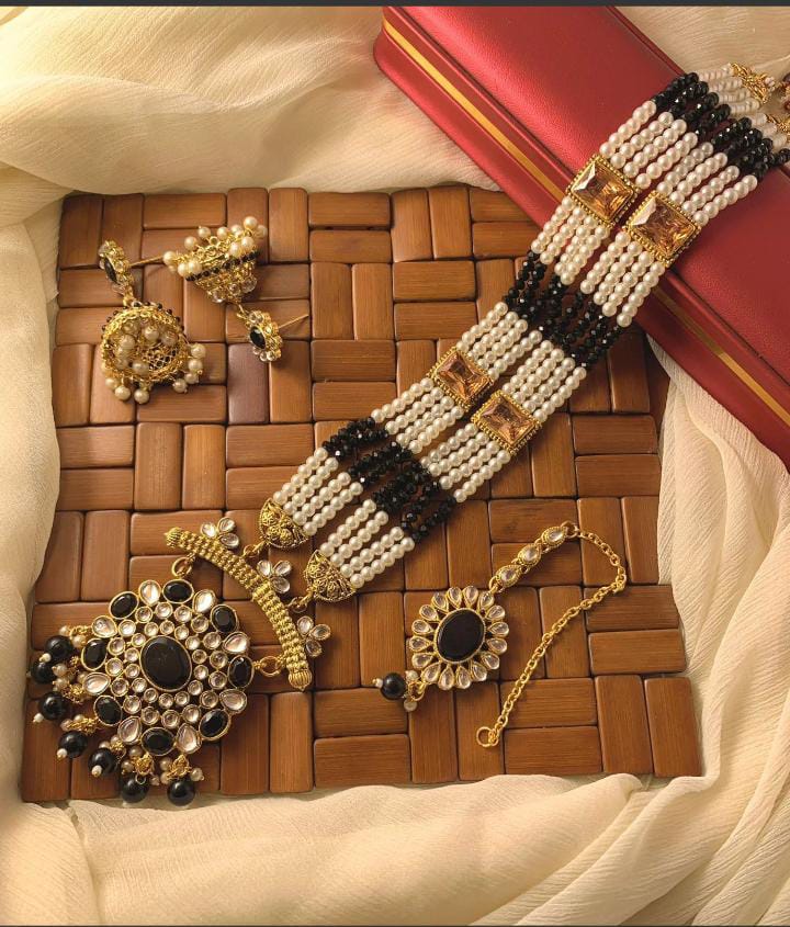 Zircon & Gold Polish Mala Set
