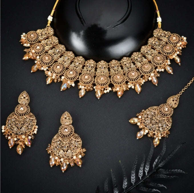 Royal Bridal Set High Gold Polish | Premium Finish | Bridal Luxury
