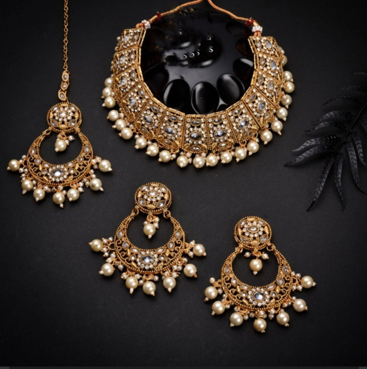 Zircon Partywear Collar Set