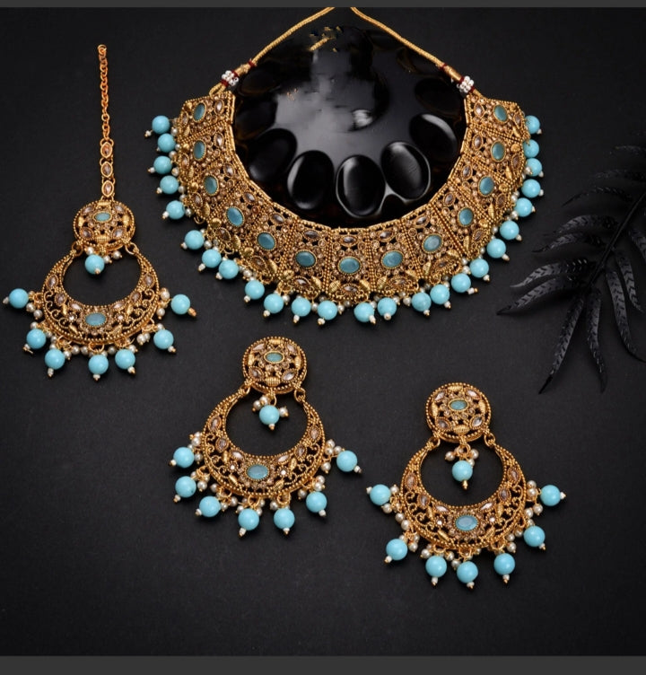 Zircon Partywear Collar Set